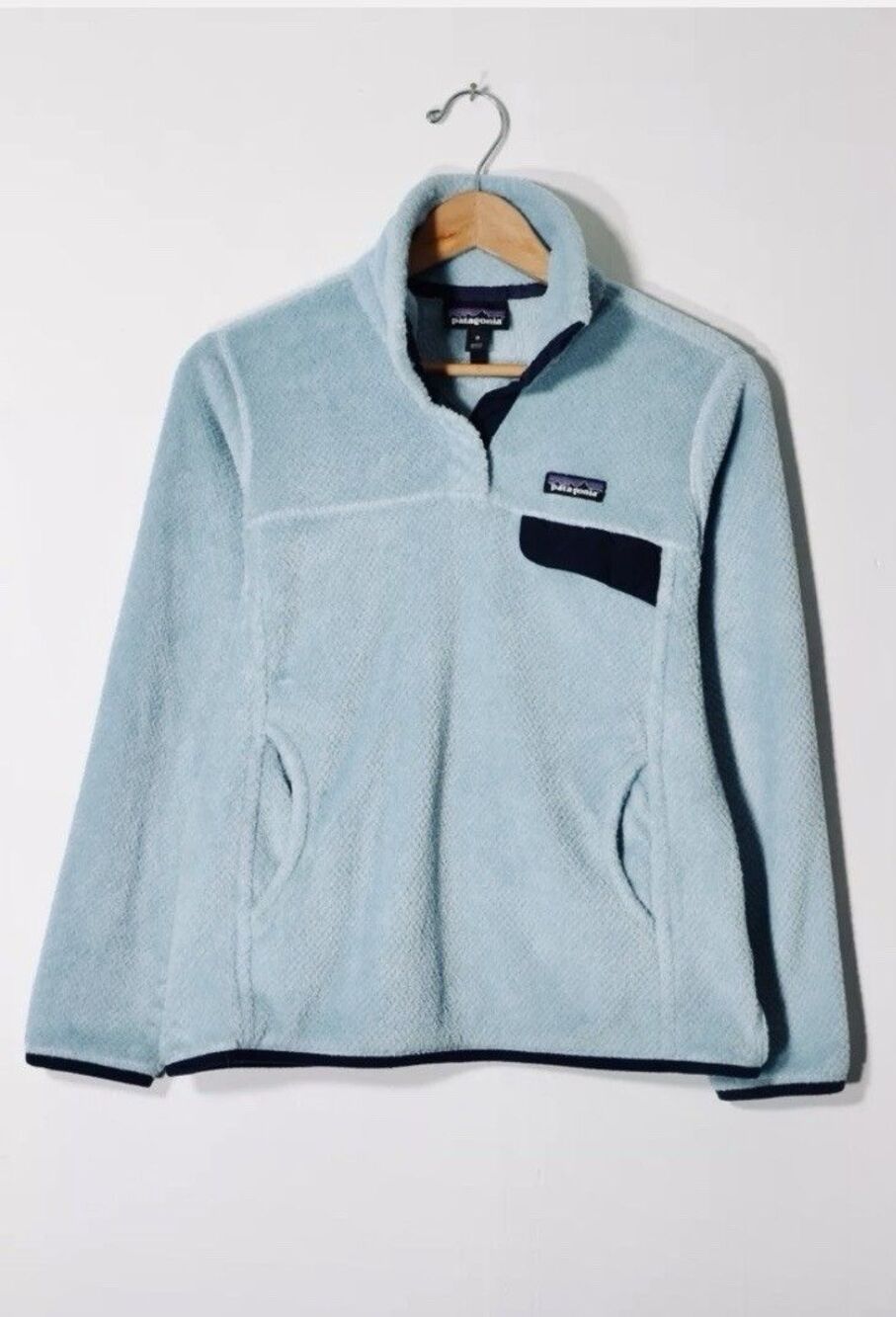 Patagonia Women’s Re-Tool Snap-T Fleece Pullover Blue Teal Size M Polartec